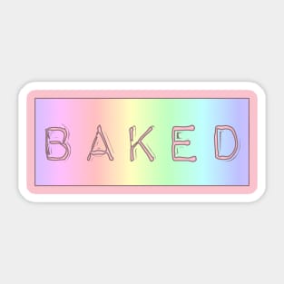 Pastel Rainbow Baked Sticker